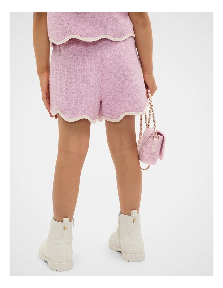 Heart Tweed Short in Candy Pink image 2