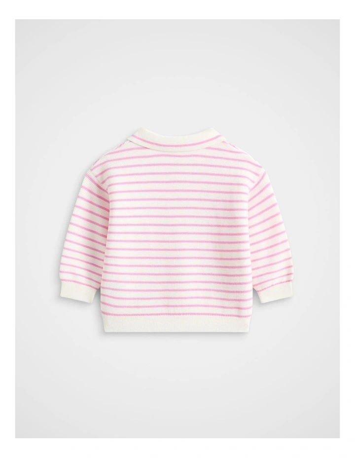 Core Logo Knit Sweater in Classic Cream image 2