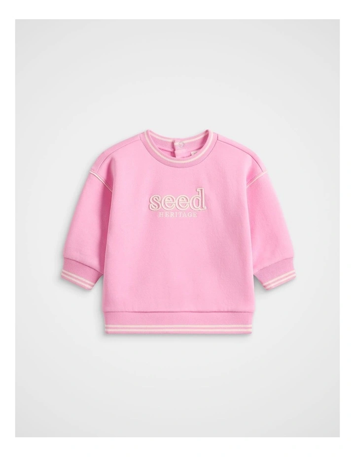 Core Logo Sweat in Candy Pink image 1