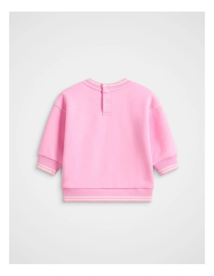 Core Logo Sweat in Candy Pink image 2