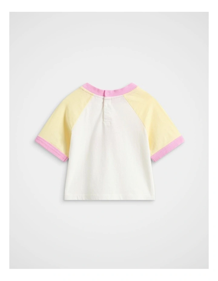 Bunny Colourblock Tee in Classic Cream image 2
