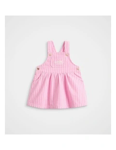 Core Logo Pinafore in Candy Pink