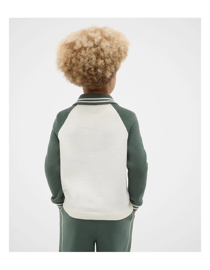 Core Knit Half Zip Sweater in Forest image 2