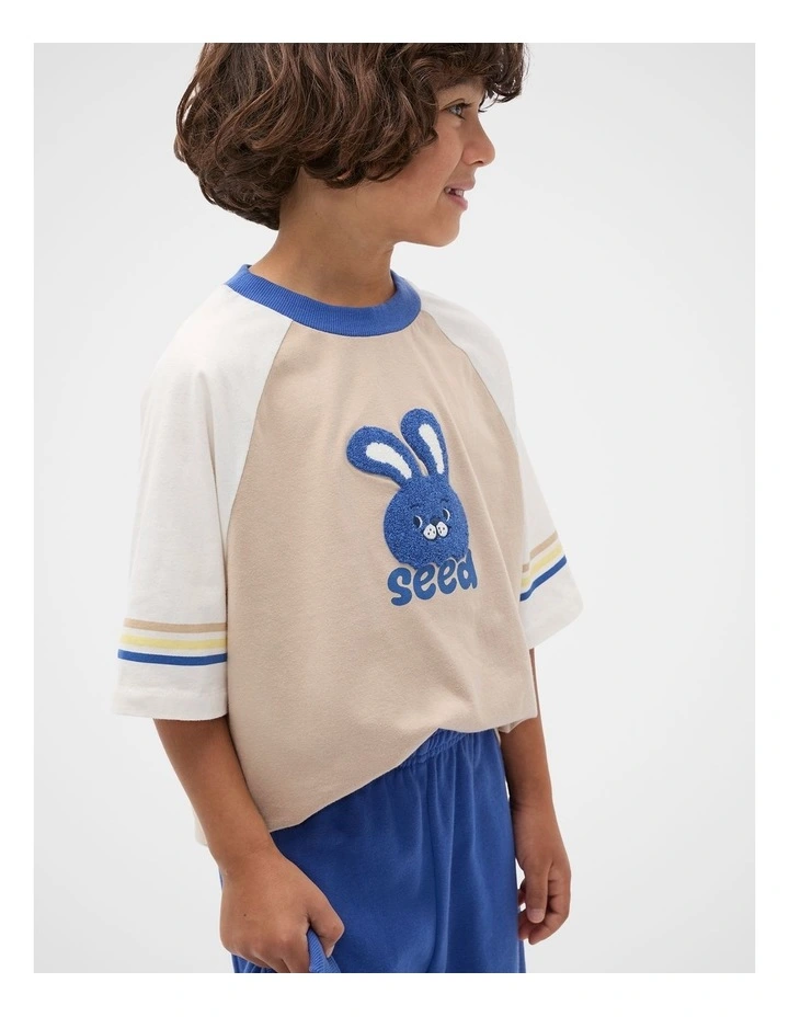 Bunny Raglan Tee in Milk Tea image 1