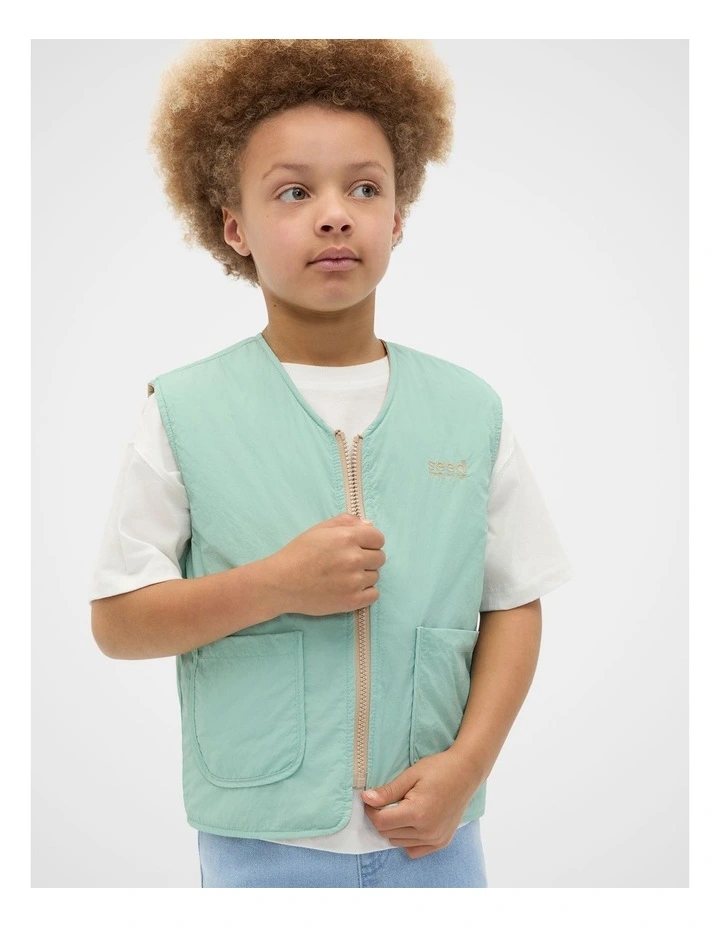 Logo Vest in Dark Mint image 1