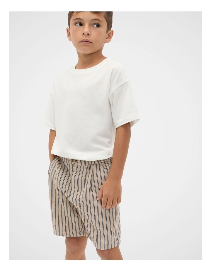 Stripe Woven Short in French Navy image 1