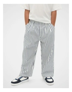 Stripe Woven Pant in French Navy