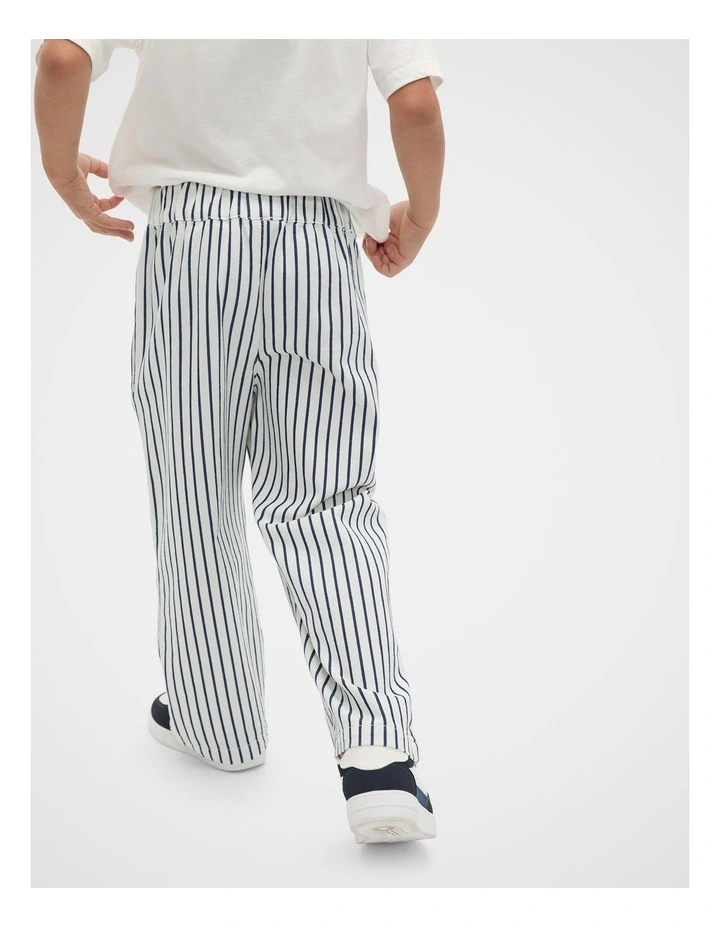 Stripe Woven Pant in French Navy image 2