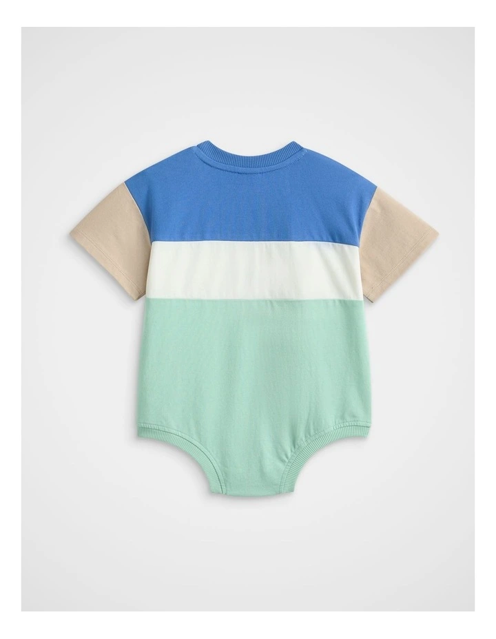 Spliced Logo Romper in Multi image 2