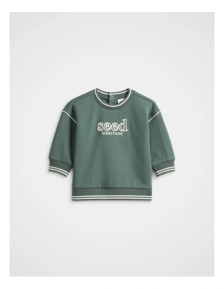 Core Logo Sweat in Forest image 1