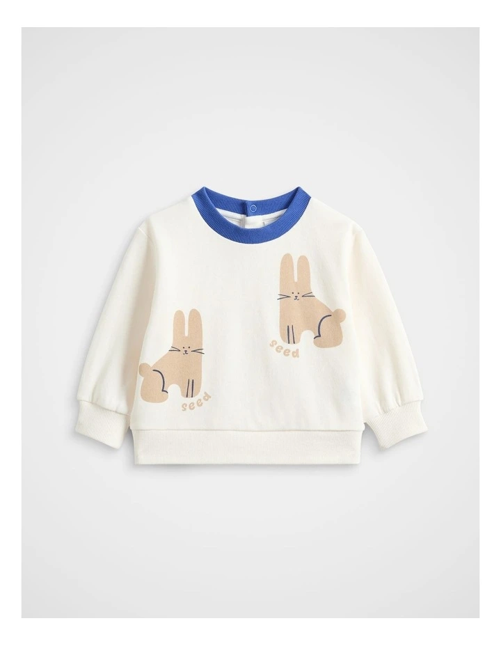 Bunny Hop Sweat Top in Classic Cream image 1