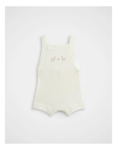 Boucle Bunny Romper in Classic Cream