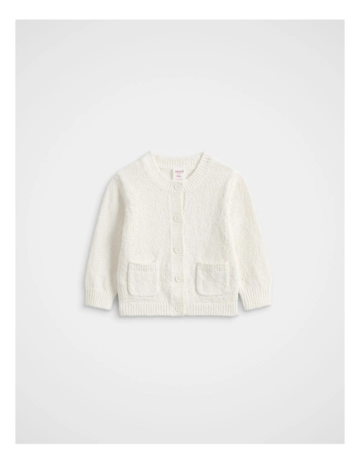 Boucle Cardigan in Classic Cream image 1