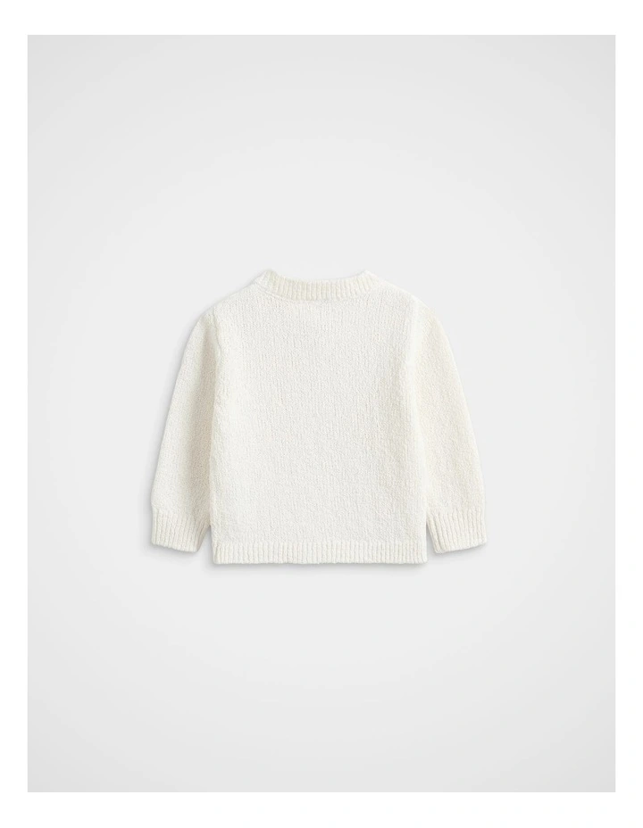 Boucle Cardigan in Classic Cream image 2