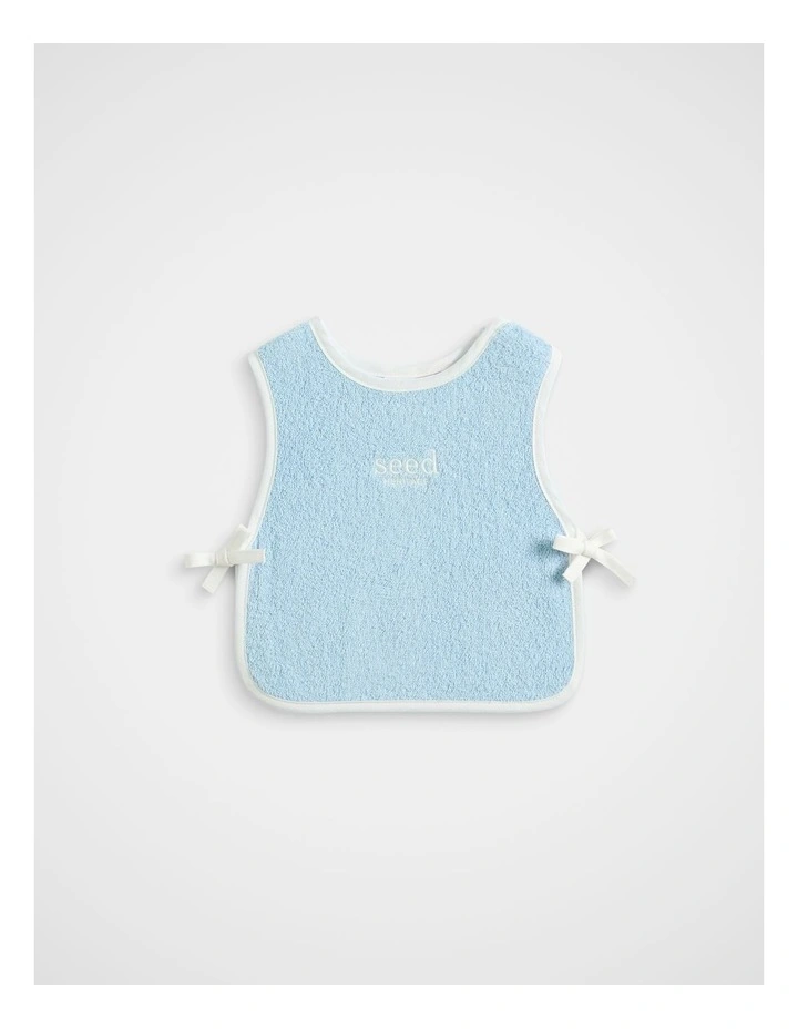 Logo Towel Bib in Powder Blue image 1