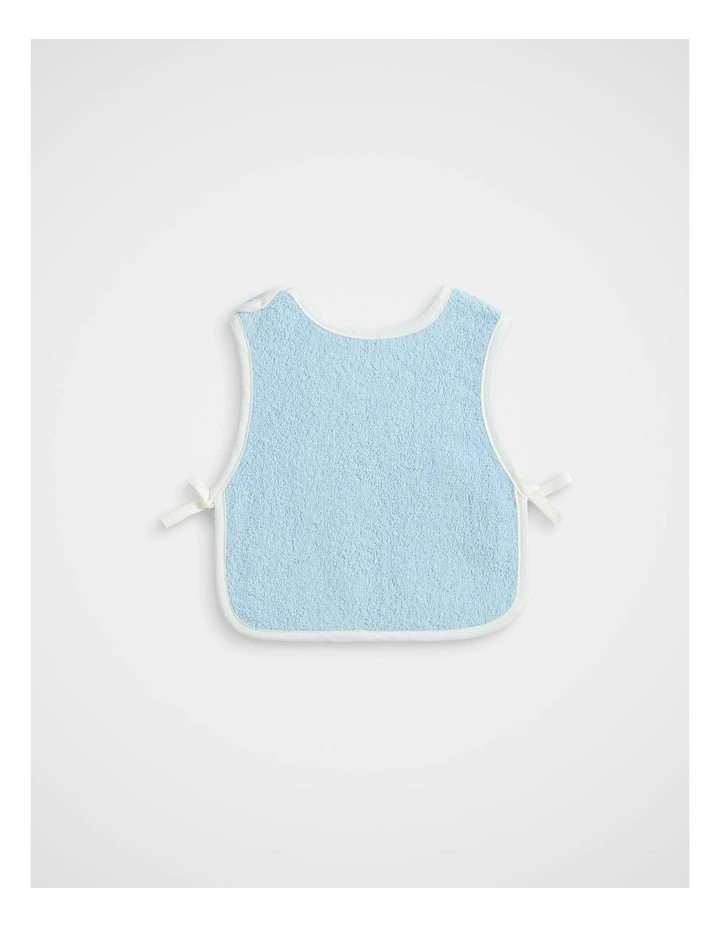 Logo Towel Bib in Powder Blue image 2