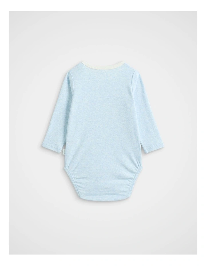 Felt Bunny Bodysuit in Blue Marle image 2