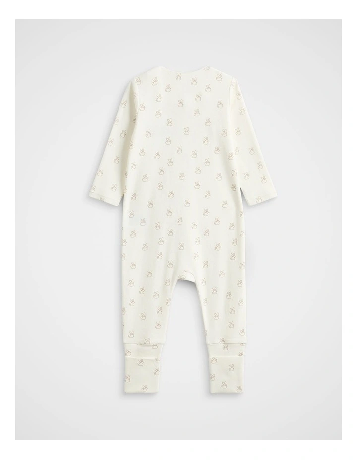 Bunny Logo Zipsuit in Classic Cream image 2