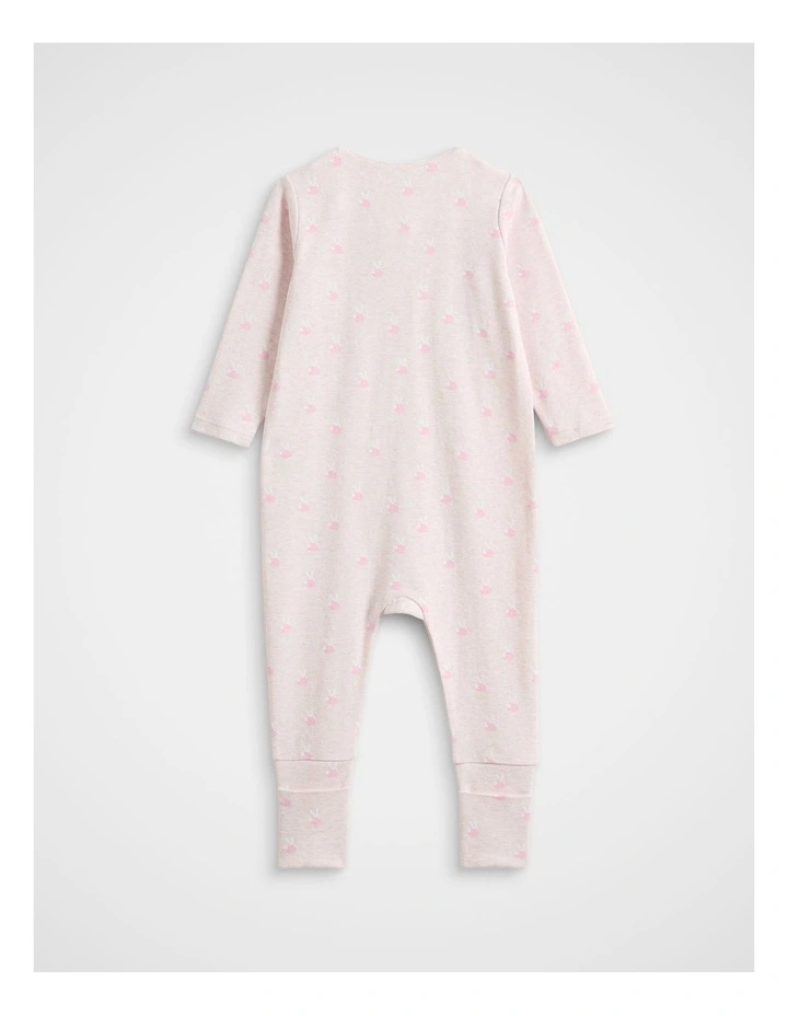 Bunny Logo Zipsuit in Posie Marle image 2