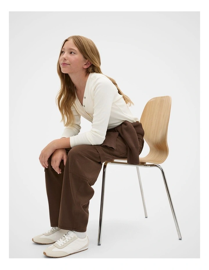 Placket Rib Tee in Classic Cream image 3