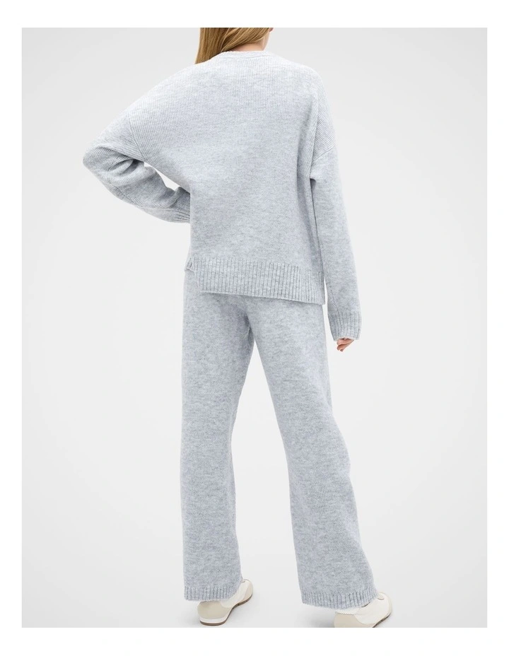 Logo Knit Sweater in Grey image 2