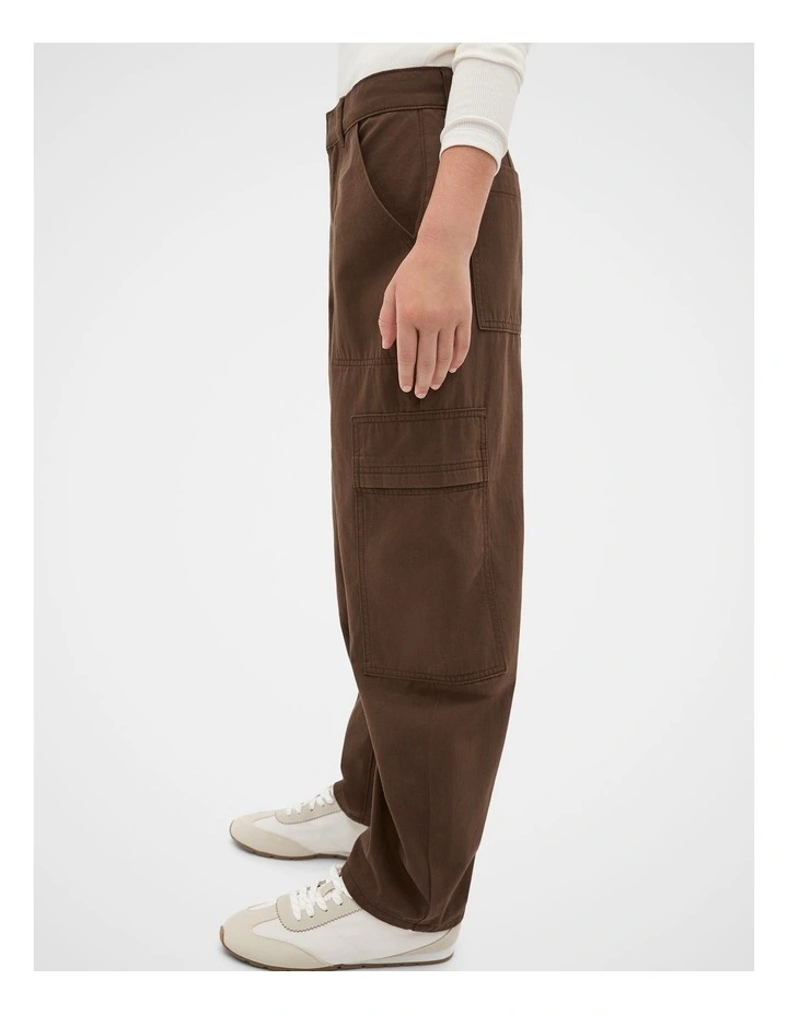 Tapered Cargo Pant in Brown image 3