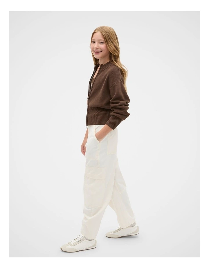 Tapered Cargo Pant in Cream image 4