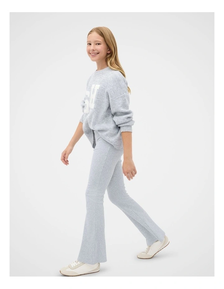 Logo Kick Flare in Cloud Grey Marle image 3