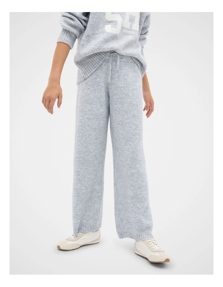 Ribbed Knit Pant in Cloud Grey Marle image 1