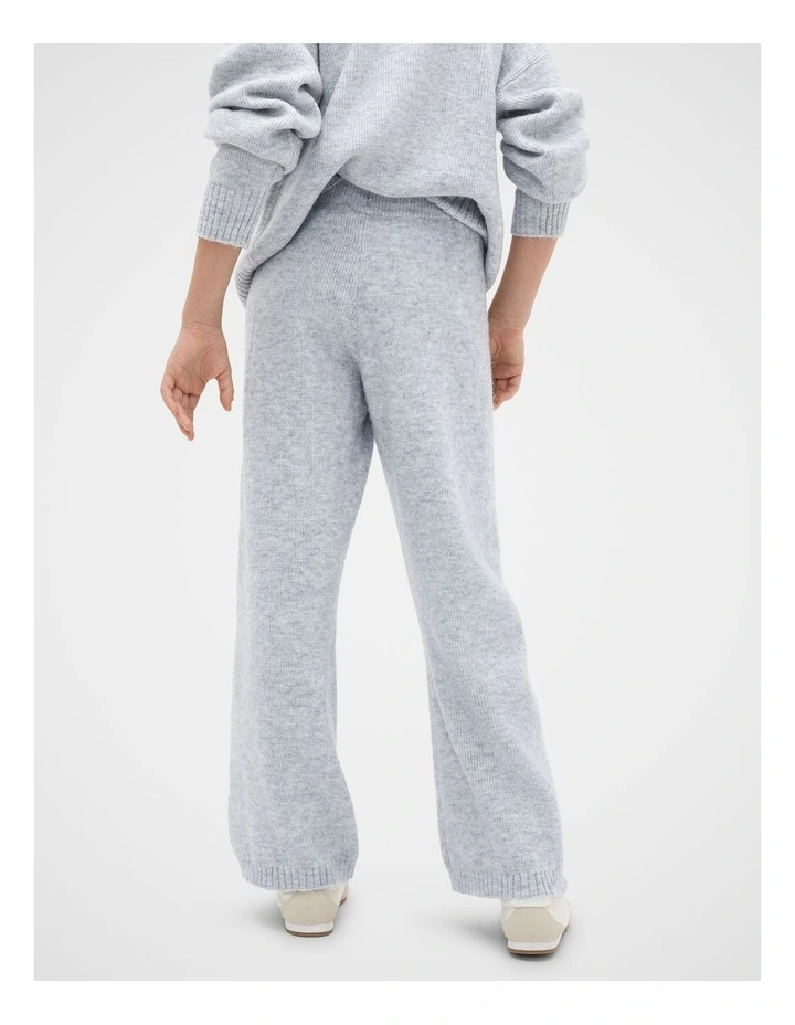 Ribbed Knit Pant in Cloud Grey Marle image 2