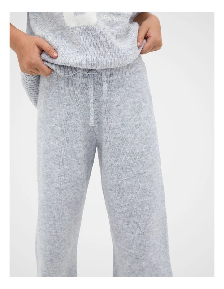Ribbed Knit Pant in Cloud Grey Marle image 3