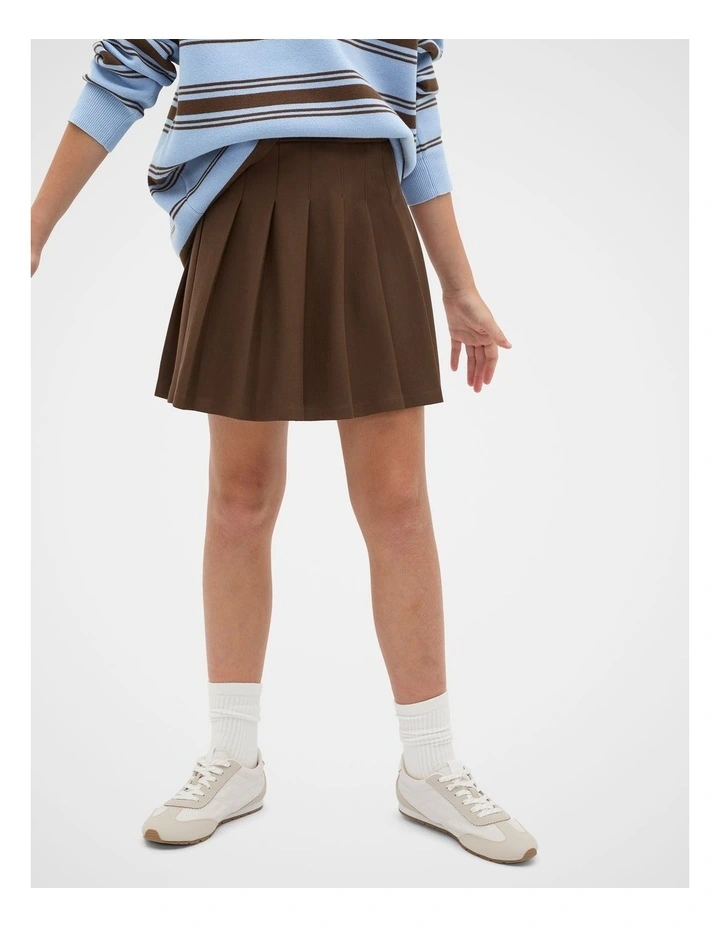 Knit Skirt in Chocolate image 1