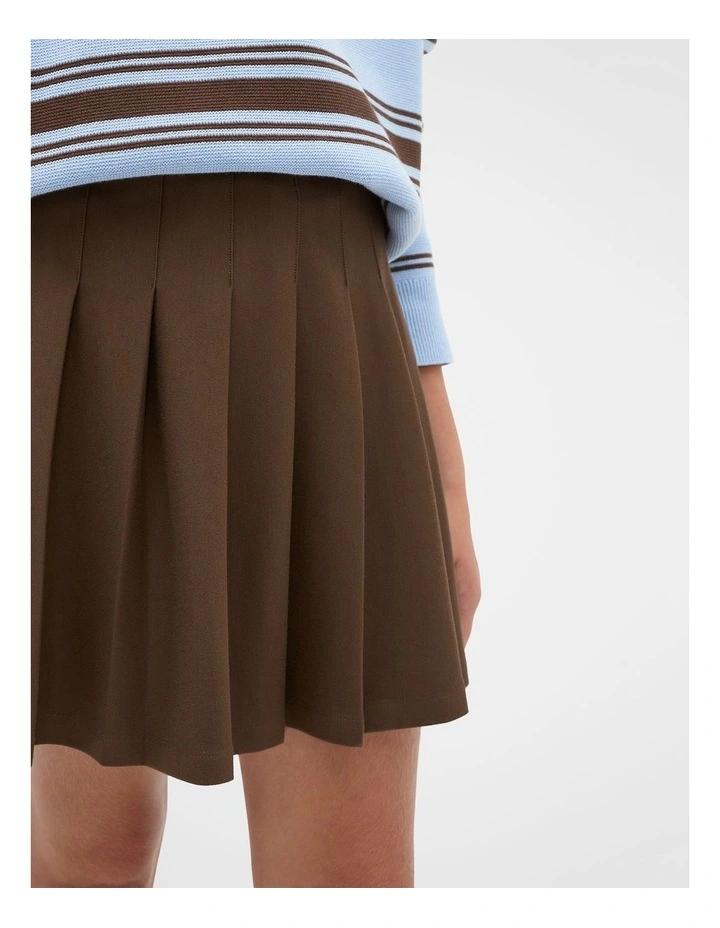 Knit Skirt in Chocolate image 4