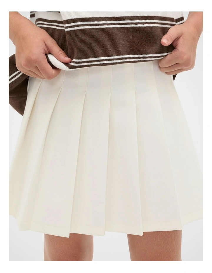 Knit Skirt in Classic Cream image 3