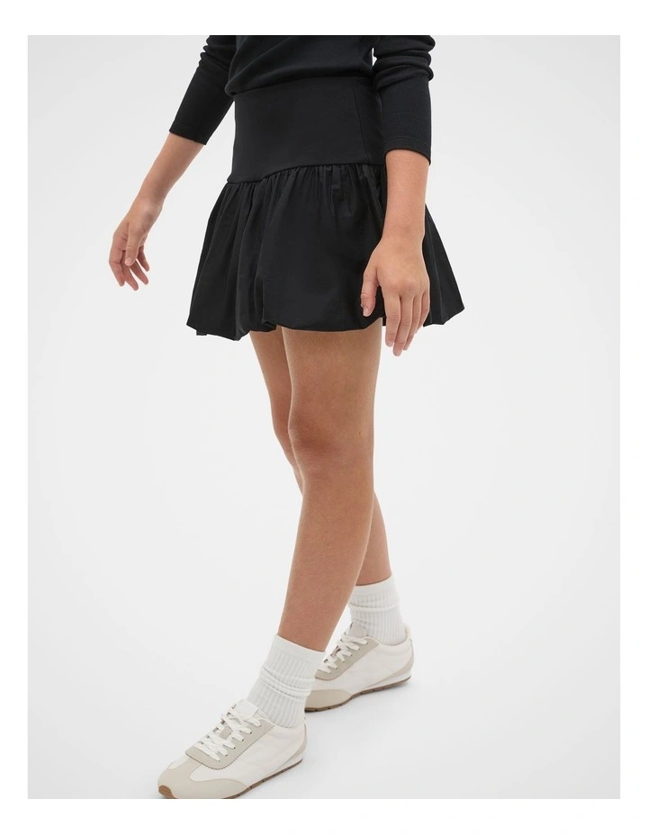 Splice Bubble Skirt in Black image 1
