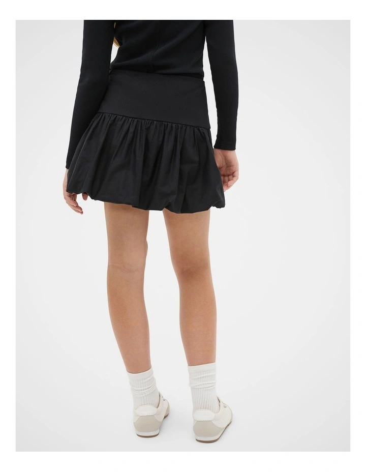 Splice Bubble Skirt in Black image 2