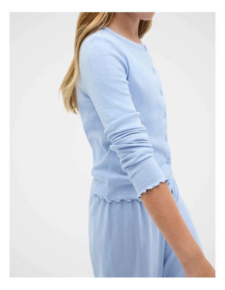 Button Up Pyjama in Cloud Blue image 4