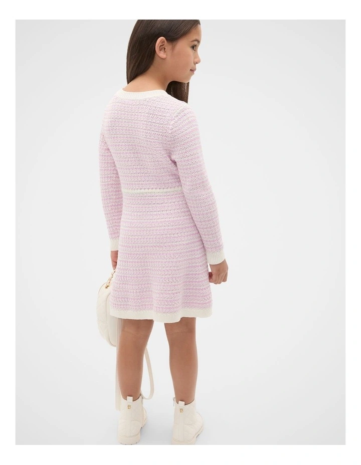 Stripe Knit Dress in Orchid Stripe image 2
