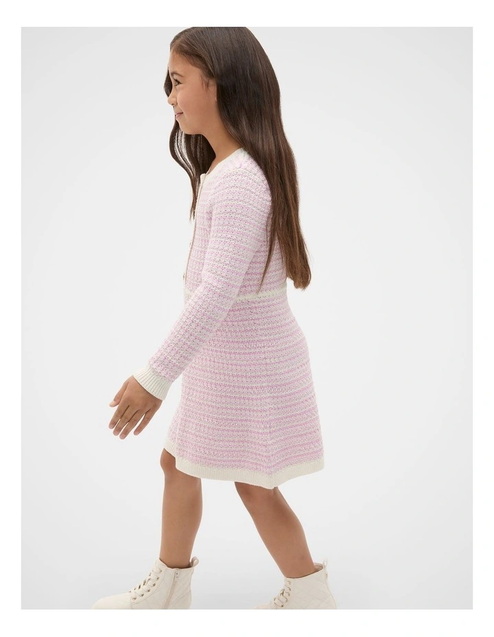 Stripe Knit Dress in Orchid Stripe image 3