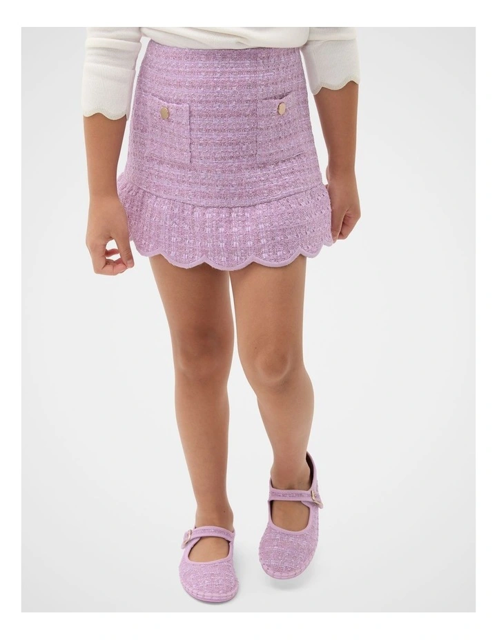 Tweed Flare Skirt in Orchid image 1