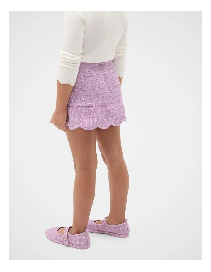 Tweed Flare Skirt in Orchid image 2