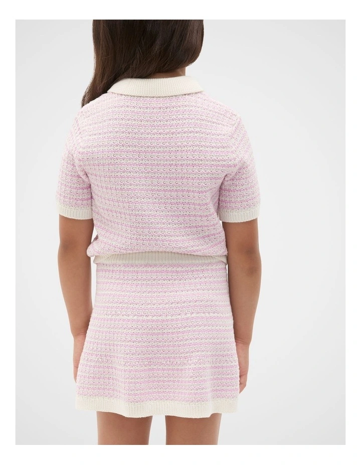 Stripe Knit Skirt in Orchid Stripe image 2