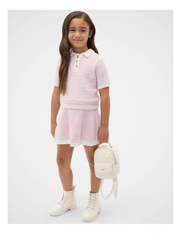 Stripe Knit Skirt in Orchid Stripe image 3