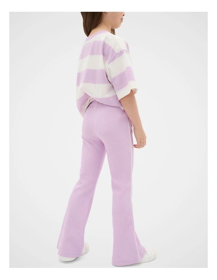 Piped Kick Flare Pant in Orchid image 2