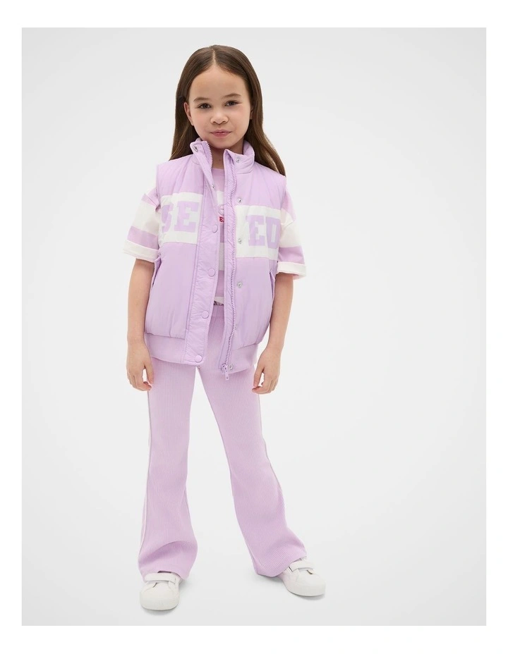 Piped Kick Flare Pant in Orchid image 3