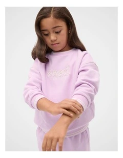 Core Logo Sweat in Orchid