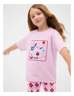 Floral Tee in Orchid