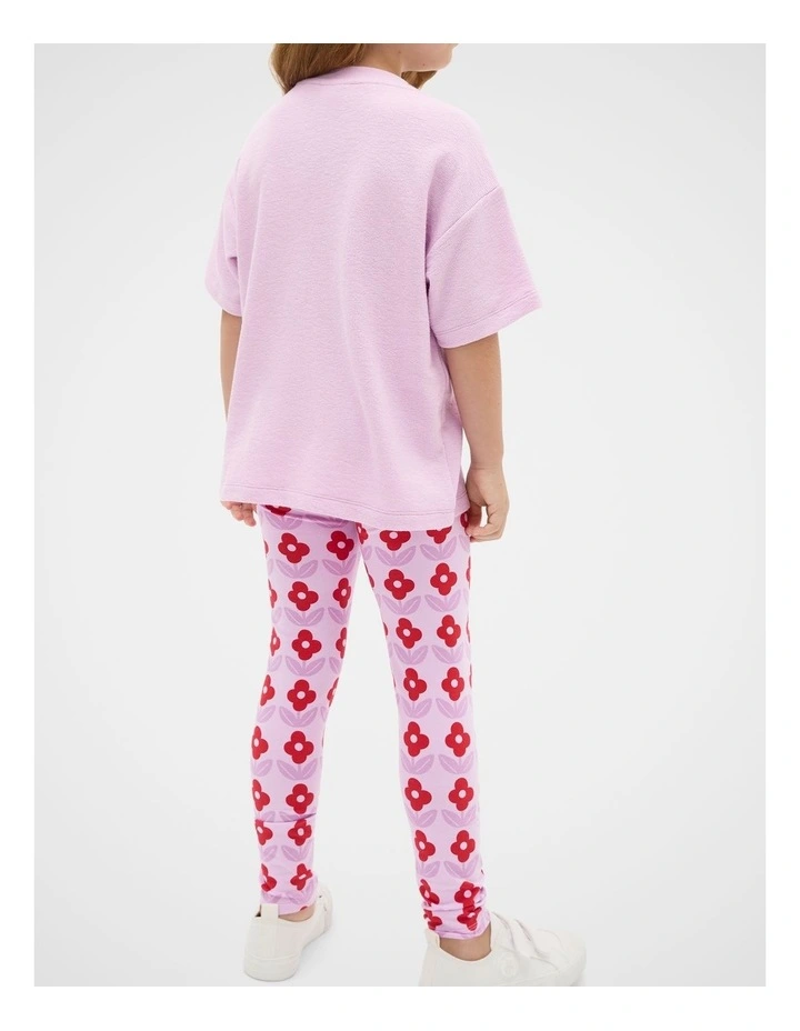 Floral Tee in Orchid image 2