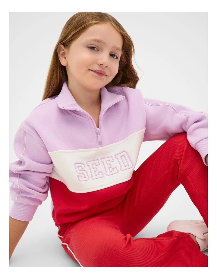 Core Panelled Sweater in Orchid image 1