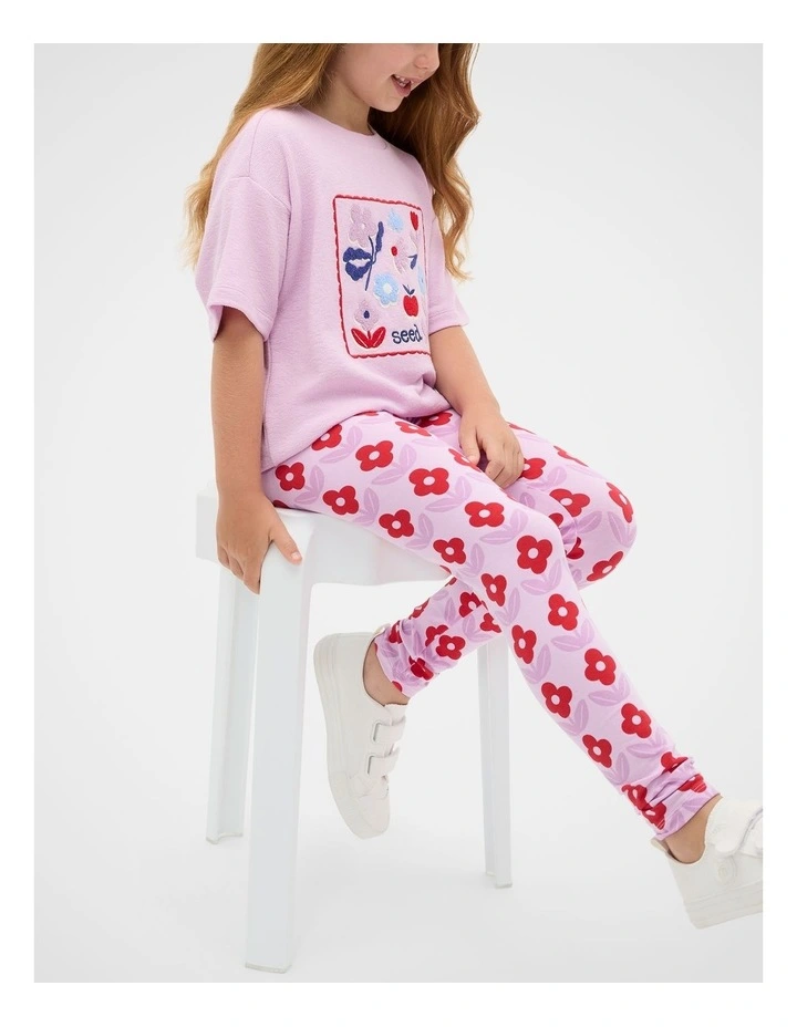 Floral Legging in Orchid image 3